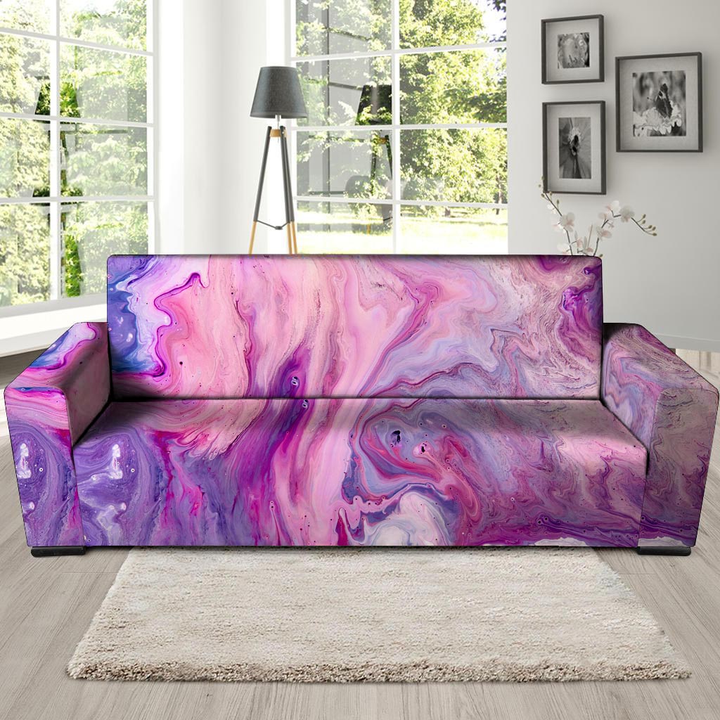 Purple Marble Sofa Cover-grizzshop