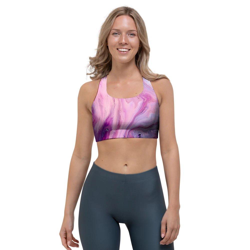 Purple Marble Sports Bra-grizzshop