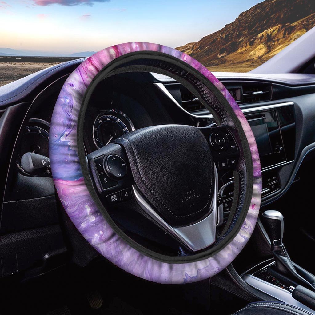 Purple Marble Steering Wheel Cover-grizzshop