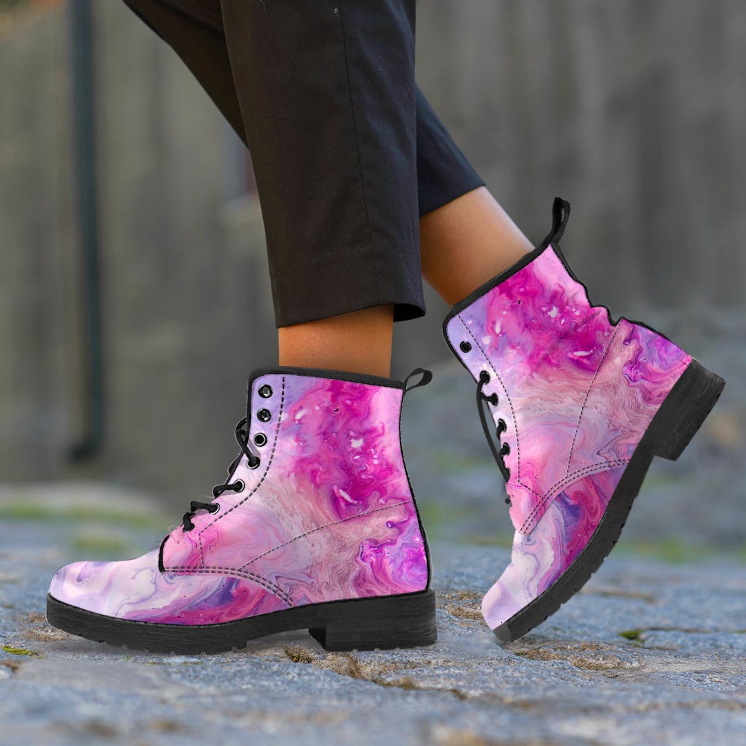 Purple Marble Women's Boots-grizzshop