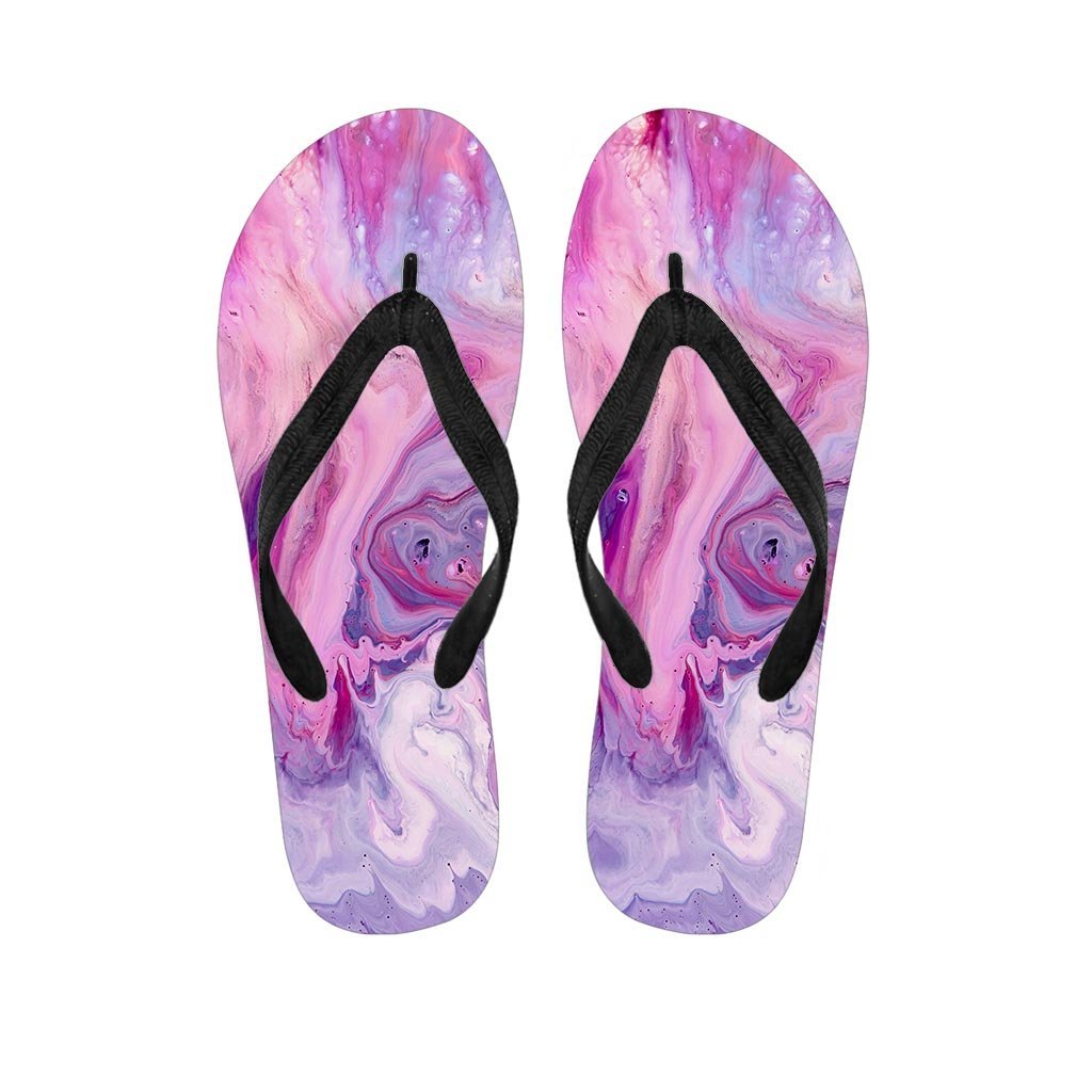 Purple Marble Women's Flip Flops-grizzshop