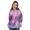 Purple Marble Women's Hoodie-grizzshop