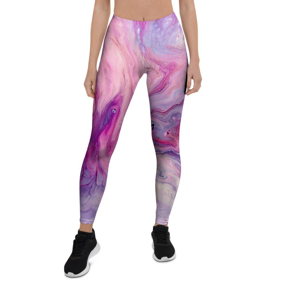 Purple Marble Women's Leggings-grizzshop