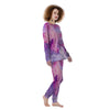 Purple Marble Women's Pajamas-grizzshop