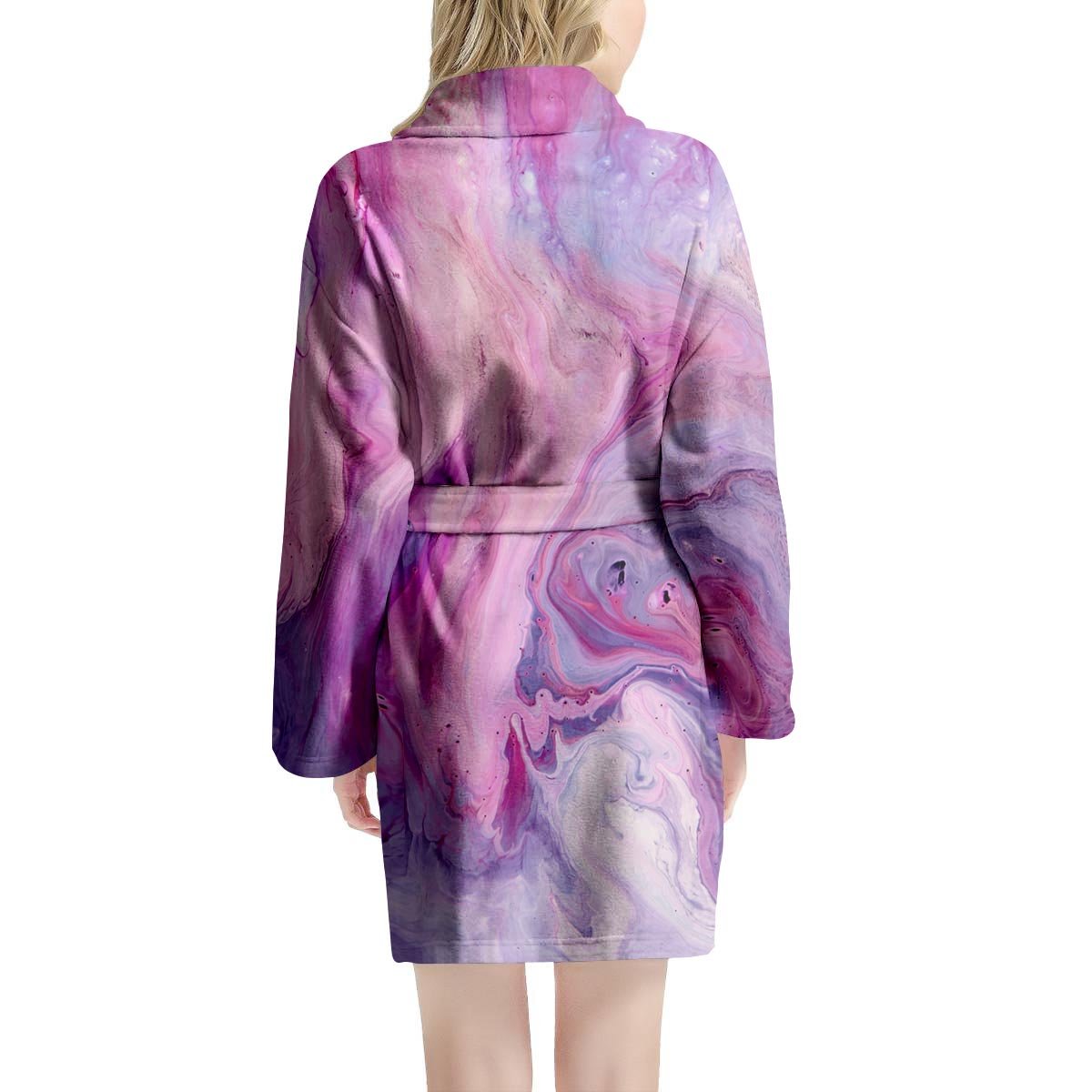 Purple Marble Women's Robe-grizzshop