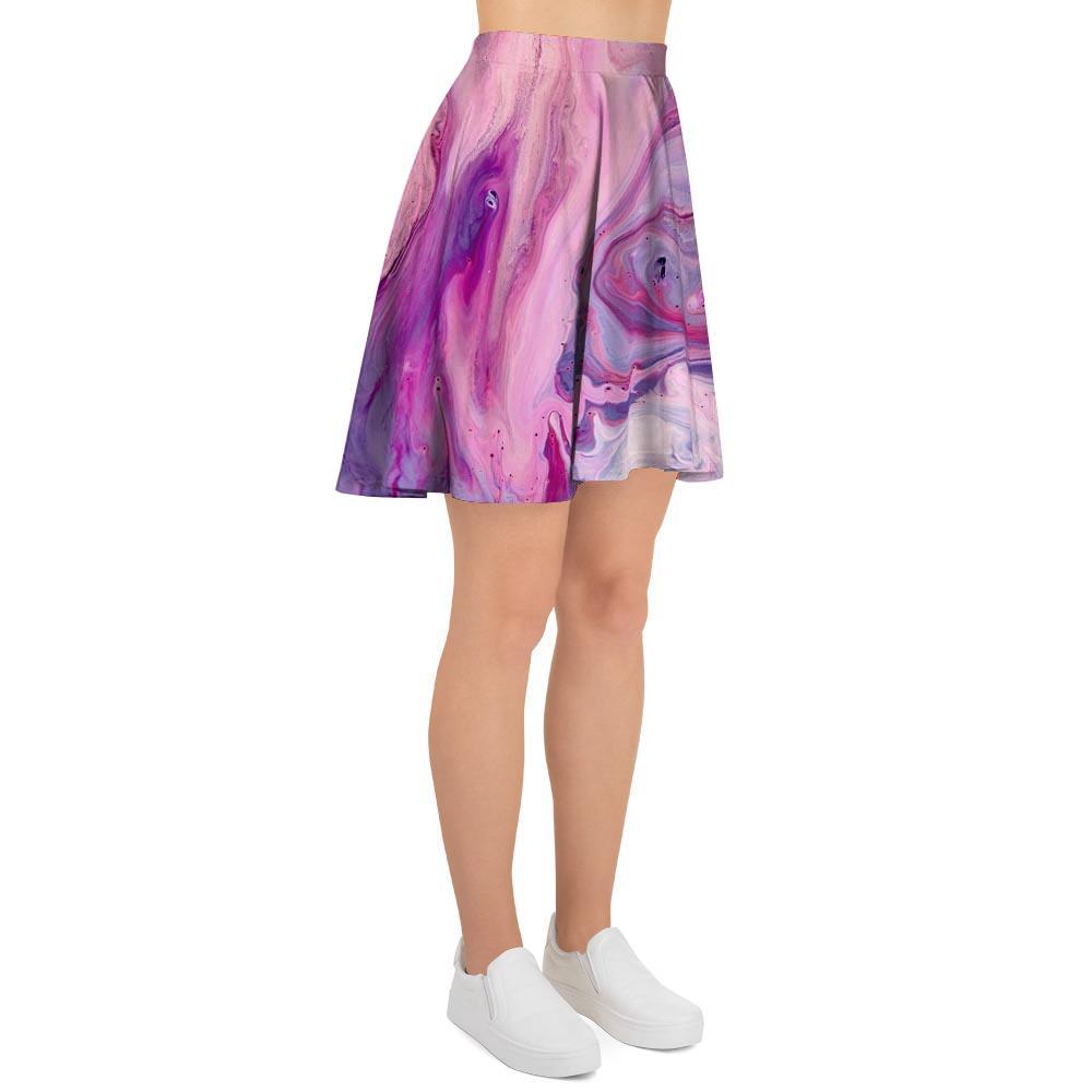 Purple Marble Women's Skirt-grizzshop