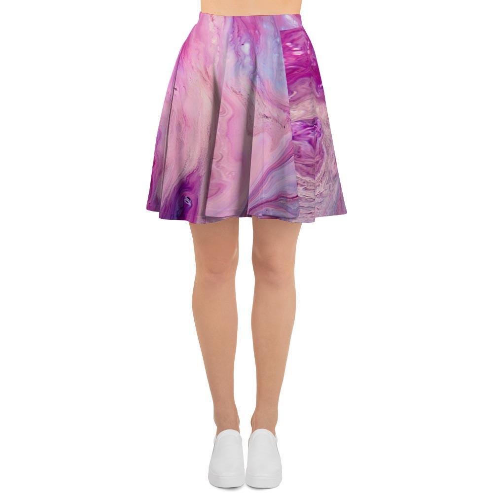 Purple Marble Women's Skirt-grizzshop