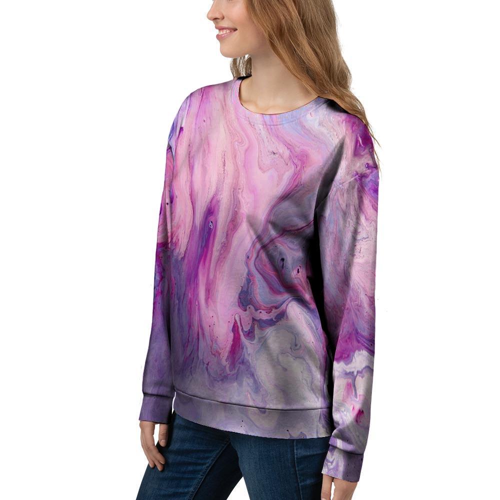 Purple Marble Women's Sweatshirt-grizzshop