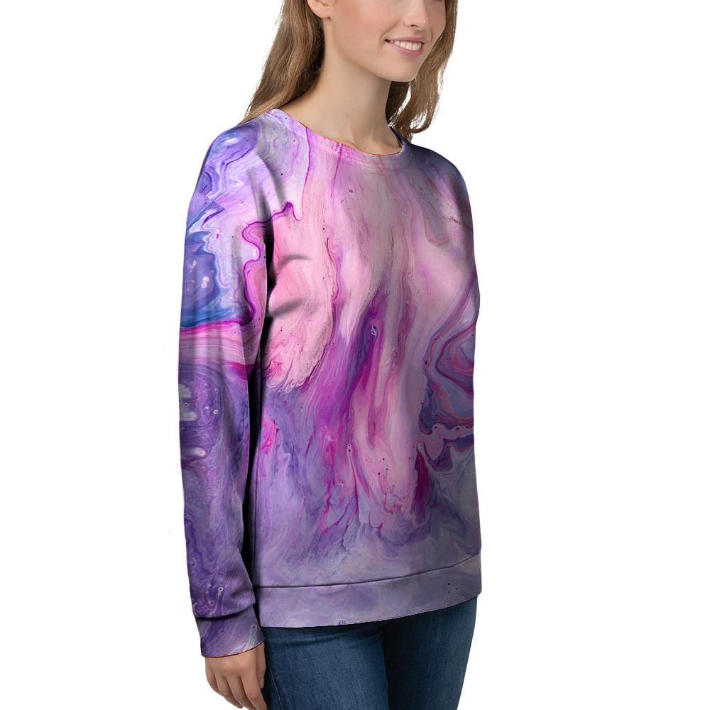 Purple Marble Women's Sweatshirt-grizzshop