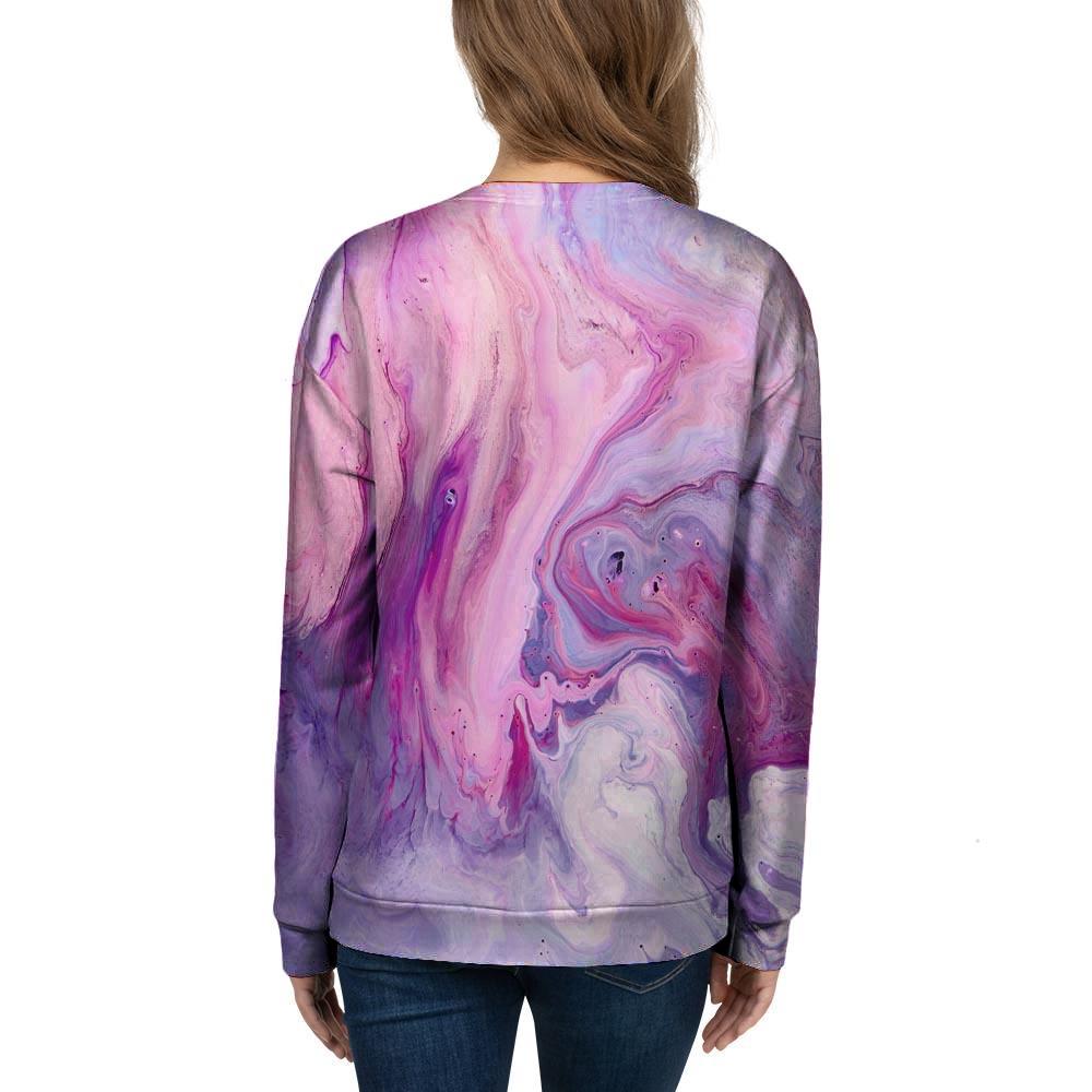 Purple Marble Women's Sweatshirt-grizzshop