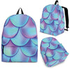 Purple Mermaid Teal Scales Pattern Print Premium Backpack-grizzshop