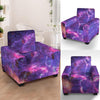 Purple Nebula Galaxy Space Armchair Cover-grizzshop