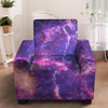 Purple Nebula Galaxy Space Armchair Cover-grizzshop