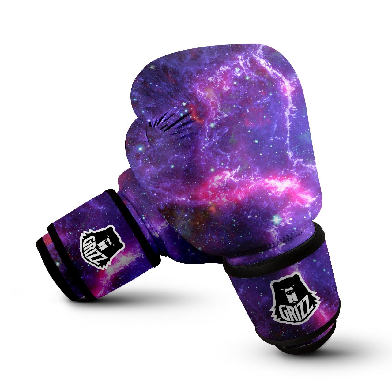 Purple Nebula Galaxy Space Boxing Gloves-grizzshop