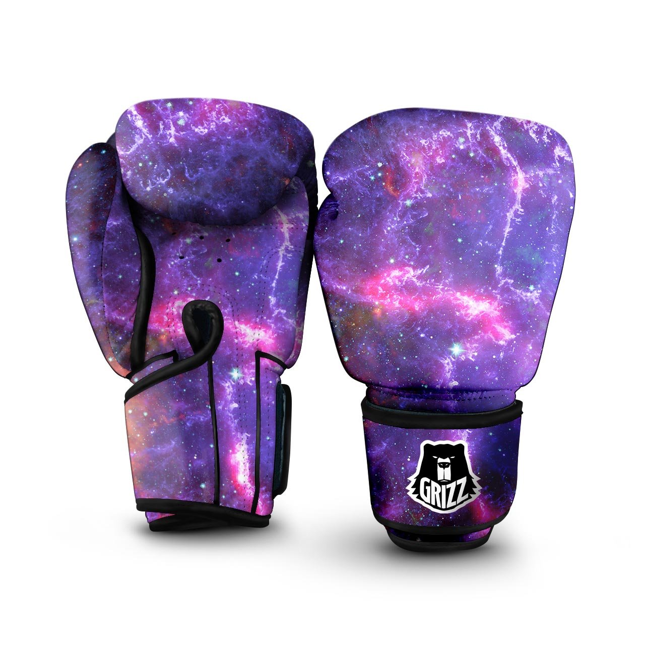 Purple Nebula Galaxy Space Boxing Gloves-grizzshop