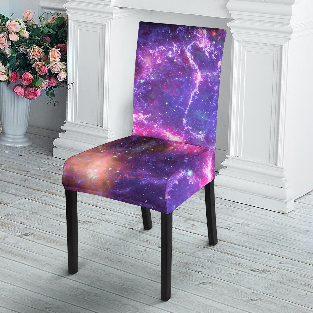Purple Nebula Galaxy Space Chair Cover-grizzshop