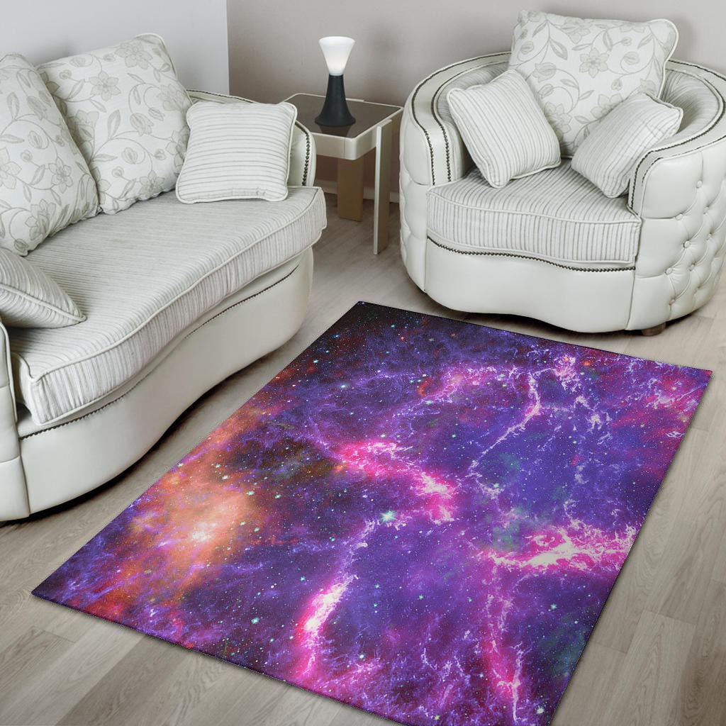 Purple Nebula Galaxy Space Floor Mat-grizzshop