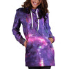 Purple Nebula Galaxy Space Hoodie Dress-grizzshop