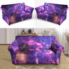 Purple Nebula Galaxy Space Loveseat Cover-grizzshop