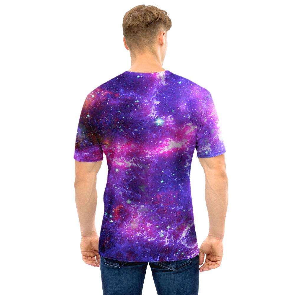 Purple Nebula Galaxy Space Men T Shirt-grizzshop