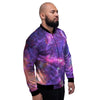 Purple Nebula Galaxy Space Men's Bomber Jacket-grizzshop