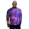 Purple Nebula Galaxy Space Men's Bomber Jacket-grizzshop