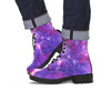 Purple Nebula Galaxy Space Men's Boots-grizzshop