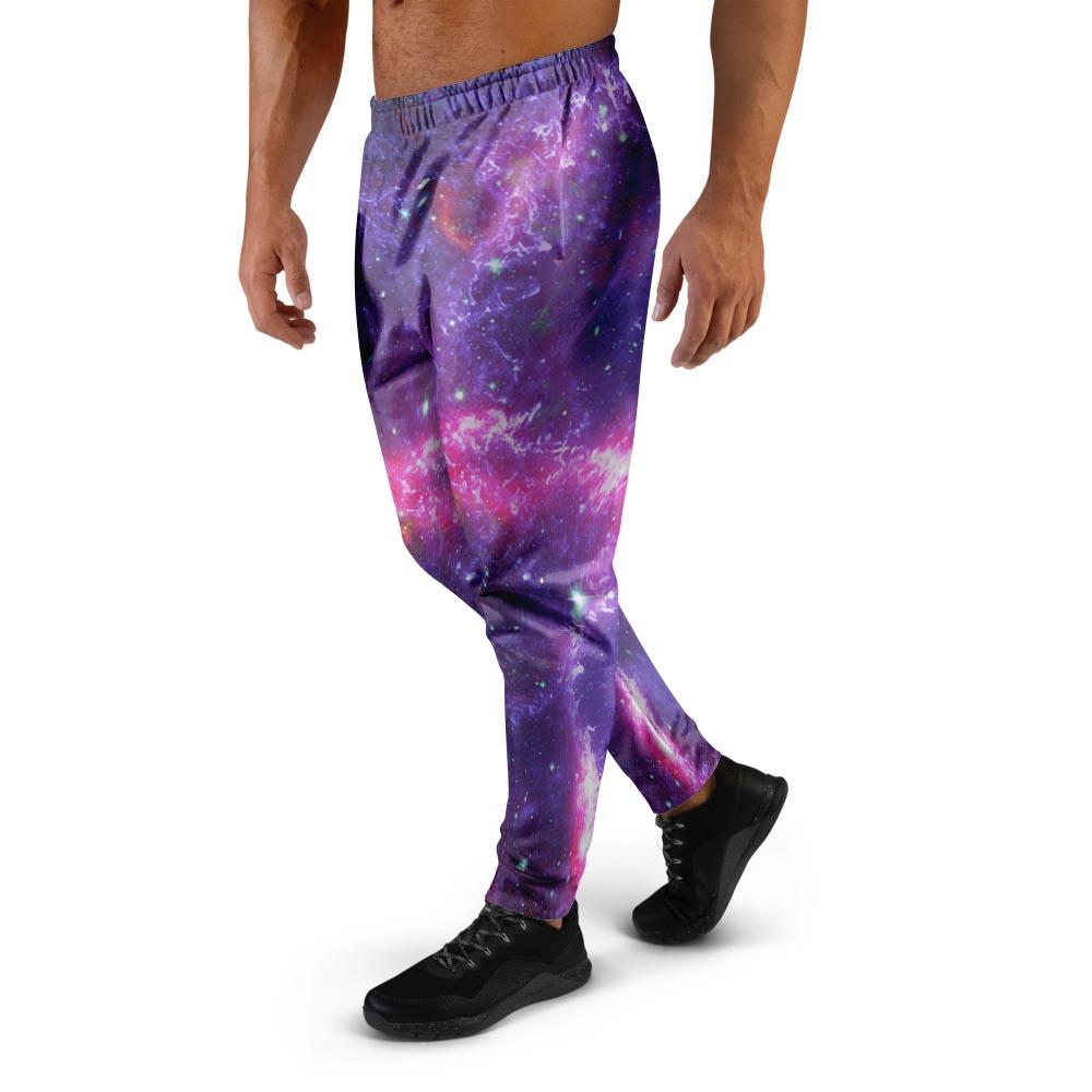 Purple Nebula Galaxy Space Men's Joggers-grizzshop