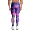 Purple Nebula Galaxy Space Men's Leggings-grizzshop