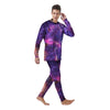 Purple Nebula Galaxy Space Men's Pajamas-grizzshop