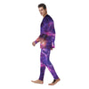 Purple Nebula Galaxy Space Men's Pajamas-grizzshop