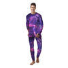 Purple Nebula Galaxy Space Men's Pajamas-grizzshop