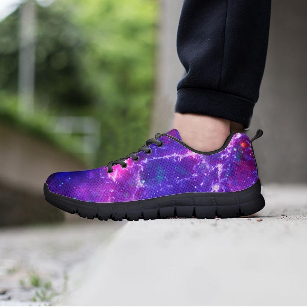 Purple Nebula Galaxy Space Men's Sneakers-grizzshop