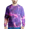 Purple Nebula Galaxy Space Men's Sweatshirt-grizzshop