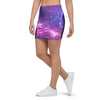 Purple Nebula Galaxy Space Mini Skirt-grizzshop