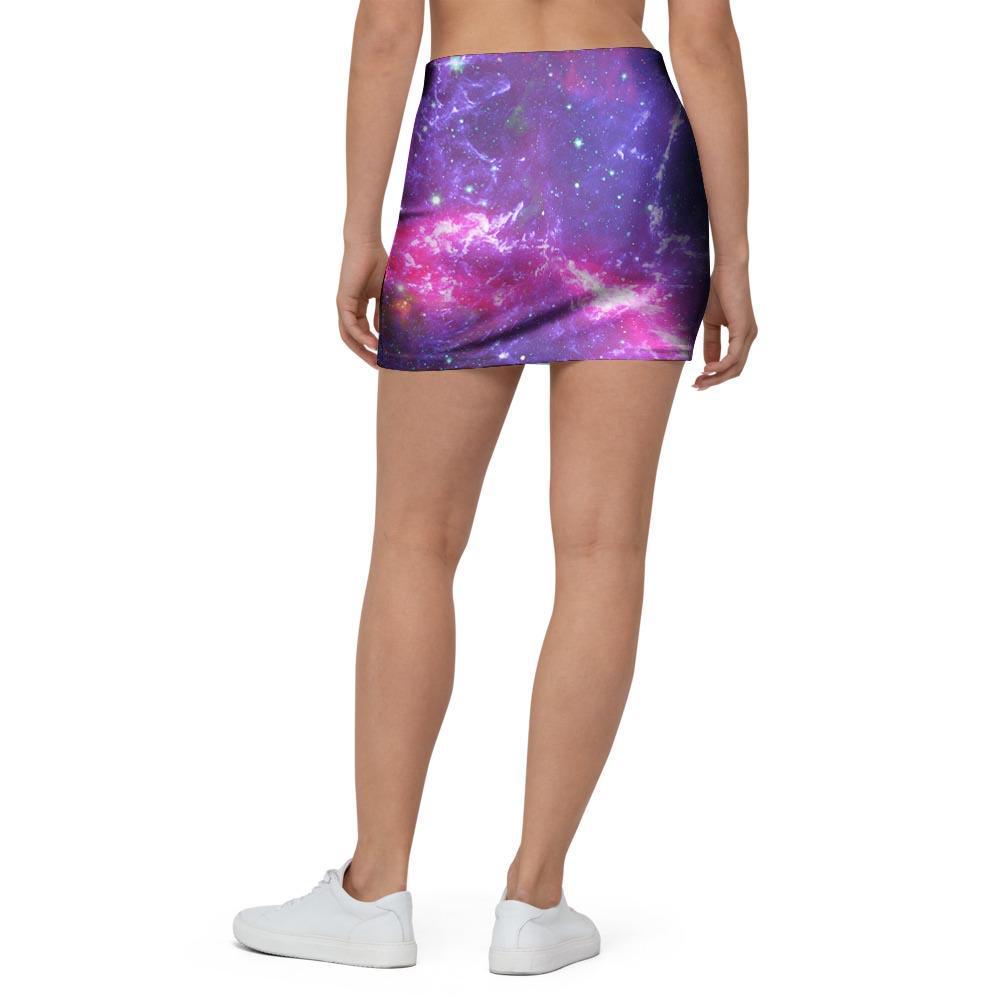 Purple Nebula Galaxy Space Mini Skirt-grizzshop