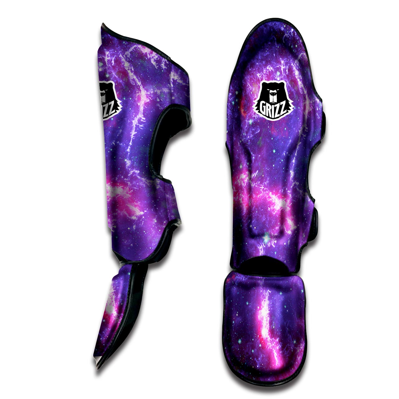 Purple Nebula Galaxy Space Muay Thai Shin Guard-grizzshop