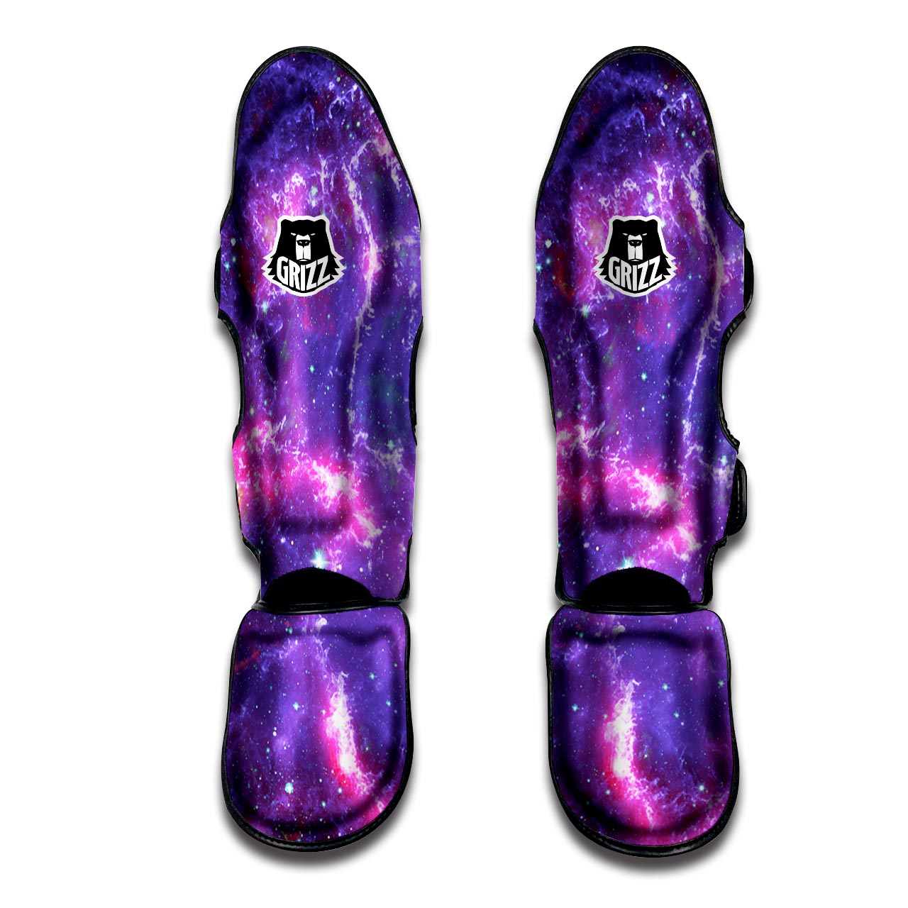 Purple Nebula Galaxy Space Muay Thai Shin Guard-grizzshop