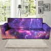 Purple Nebula Galaxy Space Sofa Cover-grizzshop