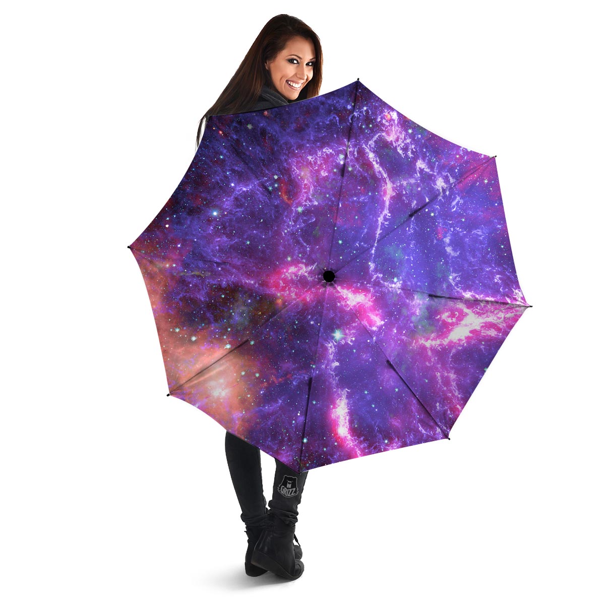 Purple Nebula Galaxy Space Umbrella-grizzshop