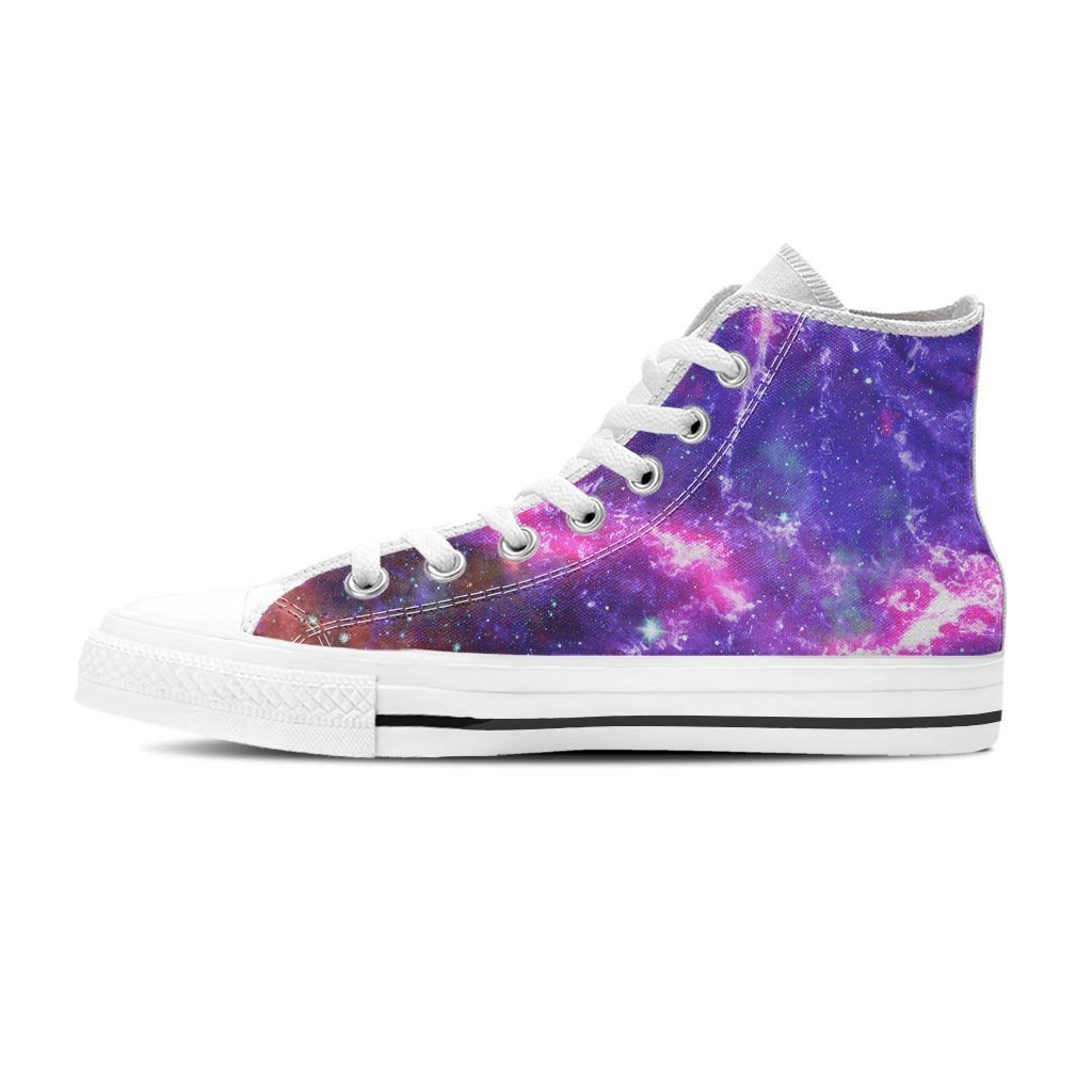Purple Nebula Galaxy Space Women's High Top Shoes-grizzshop