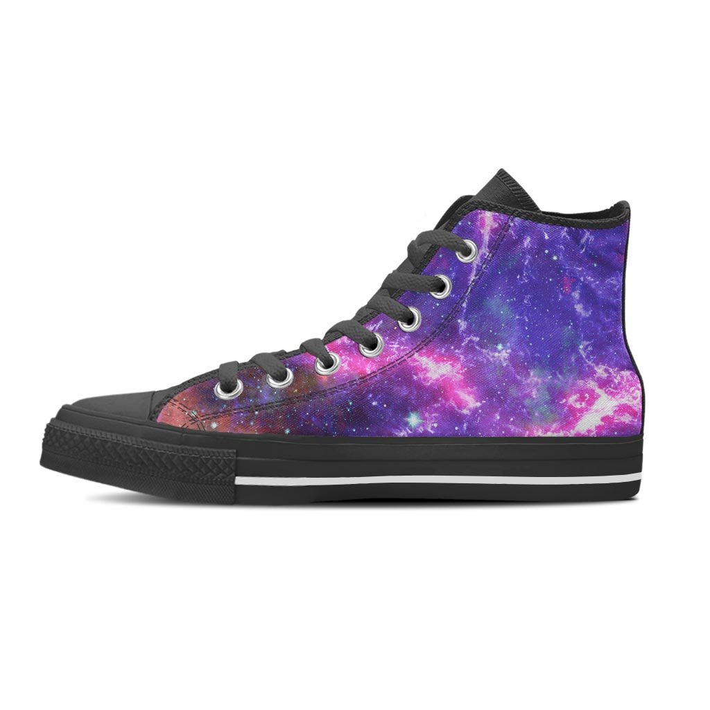 Purple Nebula Galaxy Space Women's High Top Shoes-grizzshop