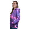 Purple Nebula Galaxy Space Women's Hoodie-grizzshop