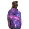 Purple Nebula Galaxy Space Women's Hoodie-grizzshop