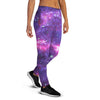 Purple Nebula Galaxy Space Women's Joggers-grizzshop