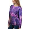 Purple Nebula Galaxy Space Women's Sweatshirt-grizzshop