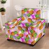 Purple Neon Pineapple Hawaiian Print Armchair Cover-grizzshop