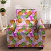 Purple Neon Pineapple Hawaiian Print Armchair Cover-grizzshop