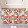 Purple Neon Pineapple Hawaiian Print Door Mat-grizzshop