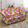 Purple Neon Pineapple Hawaiian Print Loveseat Cover-grizzshop